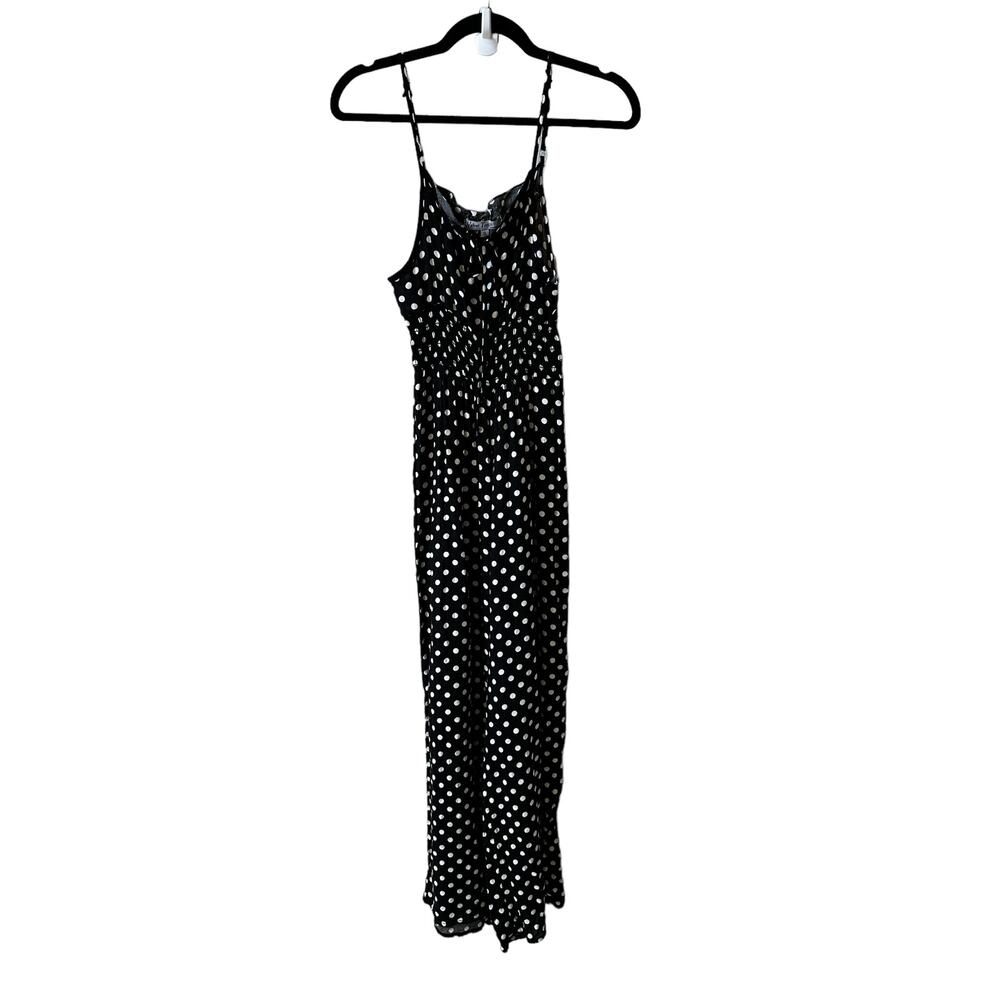 Velvet Torch New Women's Polka Dot Wide Leg Jumpsuit Black White Small USA